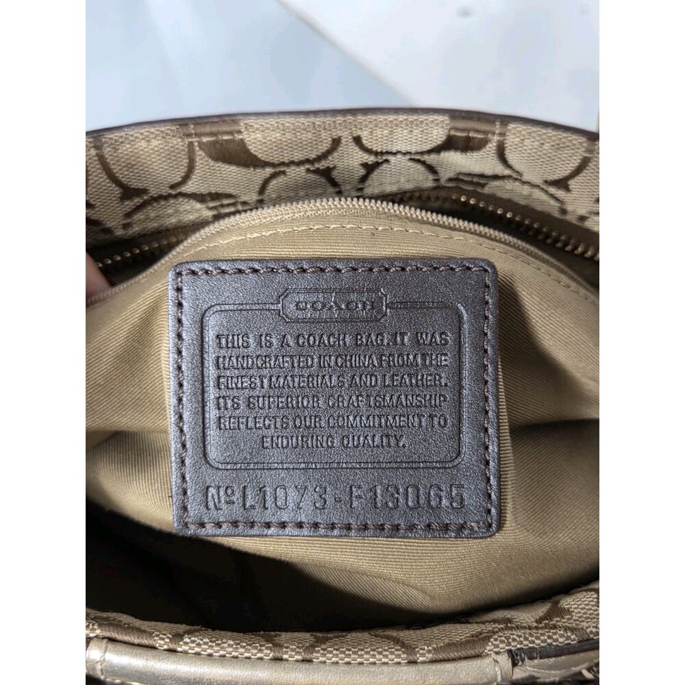 Y2K Coach Hampton F13065 Signature Monogram Canvas Braided Tassel Handbag - Picture 8 of 13